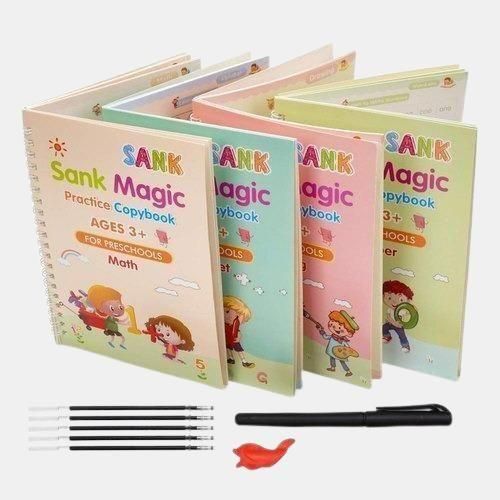 Magic Copybook | (4 BOOKS,1 PEN,1 GRIP,10 REFILL)